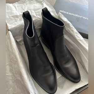 Alexander Wang Kori Leather Ankle Boots - 38.5